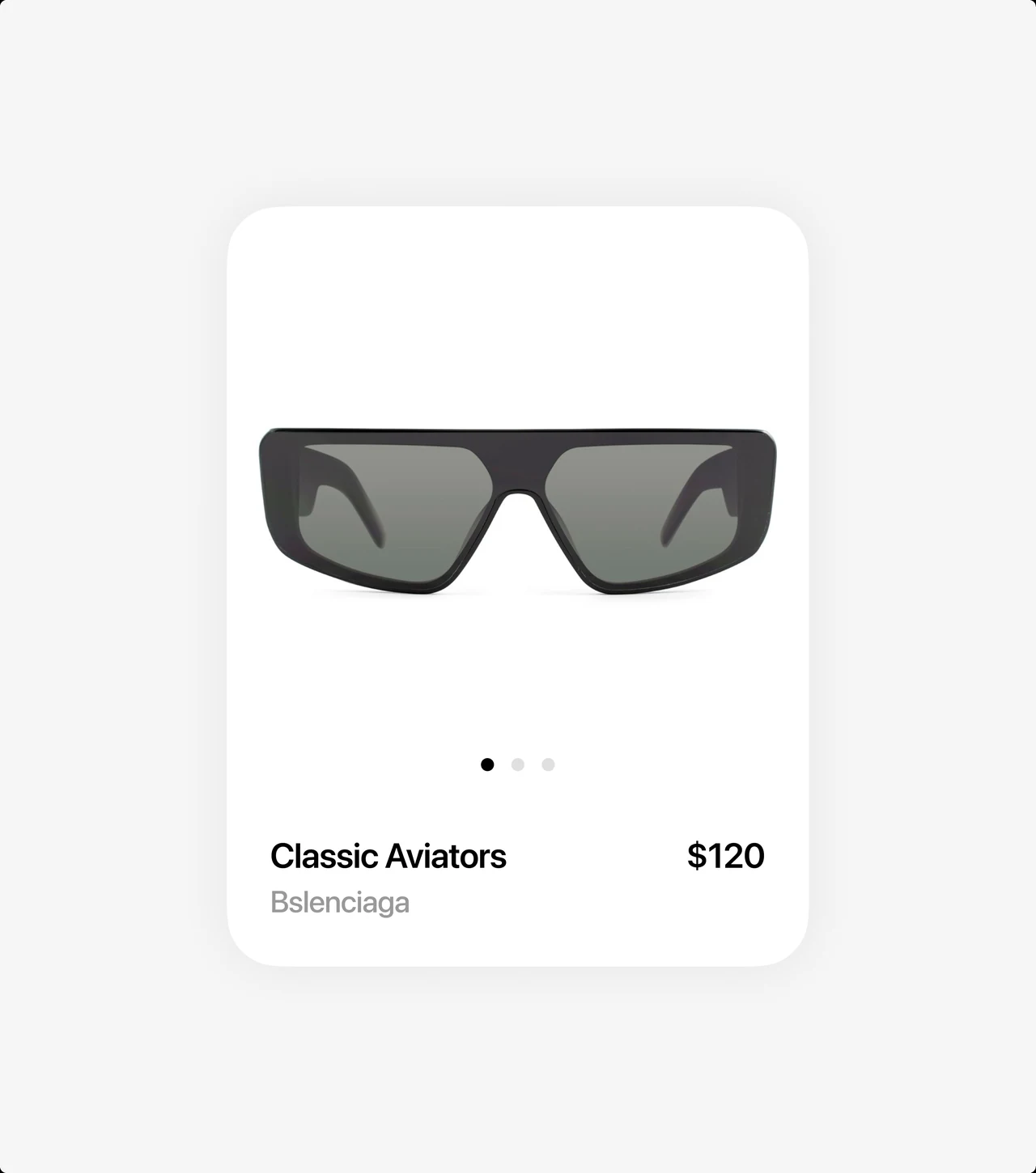 Trim product card for Classic Aviators sunglasses